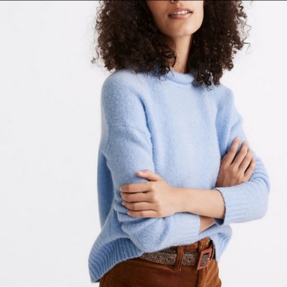Madewell Sweaters - Madewell light blue Fulton wool blend sweater